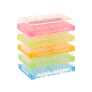 Simport Scientific Pc Rack With Clear Lid, Assorted 20 Pc/cs
